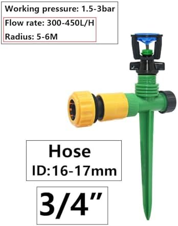 1pc 360 Degree Rotating Garden Watering Sprinkler 1/2" Male Thread Irrigation Nozzle for Farm and Lawn(D) - Image 2