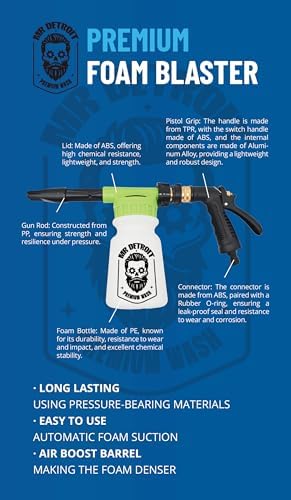 Mr. Detroit - Car Wash Gun Foam Blaster for Trucks Cars Boats Garden Use - Image 2