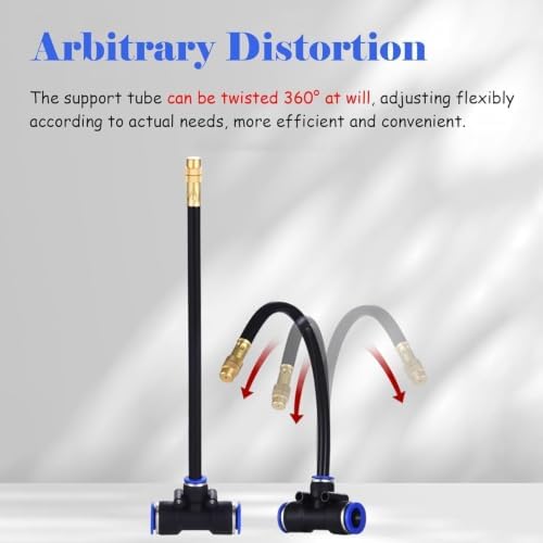 Irrigation System Kit, Automatic Drip Irrigation System, 360° Bendable Garden Irrigation Systems, Garden Watering System Adjustable Bendable Nozzle Copper Sprayer System for Garde, 197inch/5m/16.4ft - Image 4