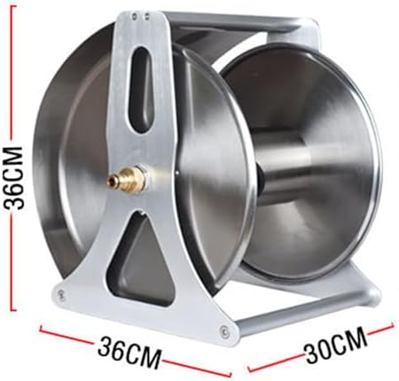 Stainless Steel Garden Hose Reel-with Cover,Wall-Mounted Watering Gun Hose Organizer,2 Installation-Wall Mounted/Placed,Garden Hose Reel Cart - Image 6