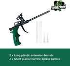 Sprayman Foam Dispensing Gun - (1 Pack) Precision Spray Foam for Insulation & Sealing, Teflon Coated Expanding Foam Gun for Contractors & DIY Projects, Dual Extension Tips Included - Image 2