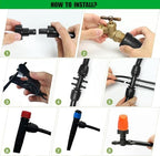Upgraded Drip Irrigation System, 233FT Automatic Irrigation System, Watering Misting System for Greenhouse/Garden/Yard/Lawn, Micro Drip Irrigation Kit with 1/4 inch 1/2 inch Irrigation Tubing - Image 5