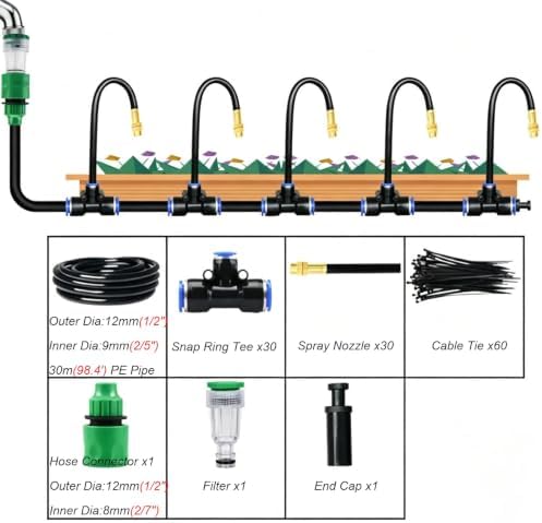 Plant Misting Watering System, DIY Sprinkler Kit Above Ground - Image 7