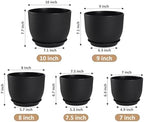 YNNICO Plant Pots 10/9/8/7.5/7 inch with Multi Mesh Drainage Holes - Image 2