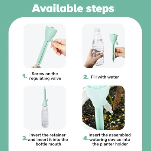 Adjustable Drip Irrigation System, Plant Self-Watering Spike, Auto Flower Water Dripper for Garden, Indoor (White-20PCS) - Image 6