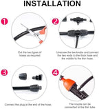Greenhouse Micro Drip Irrigation Kit, Automatic Irrigation System Patio Misting Plant Watering System with Adjustable Nozzle Quick Connect Automatic Sprinkler Kit for Lawn - Image 3