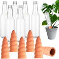 Baderke 6 Sets Plant Watering Stake Devices Include Terracotta Self Watering Spikes and 500 ml Plastic Wine Bottles for Vacation Indoor Outdoor Plant by Baderke