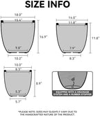 Kante Set of 3 Rusty Concrete Bowl Planters 18" 14" 10" Dia - Image 2