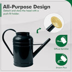 Galvanized Iron Watering Can for Indoor Plants, Bowl Watering Cans for House Plant Garden Flower, Long Spout Water Can for Outdoor Watering Plants 8.71L 2.3 Gallon Gold - Image 4