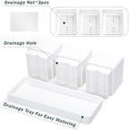 D'vine Dev Plastic Herb Garden Planter Set, White, 76-V-A-1 - Image 5