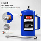 LAUCO Non Aerosol Pressure Sprayer with Funnel and Extension, Refillable Pressurized Sprayer Bottle for Oil, Solvent, Degreasers, Lubricants - Rechargeable Steel Canister and Brass Nozzles, 32oz 69532 - Image 5