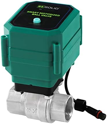 U.S. Solid 3/4" Smart Motorized Ball Valve - Remote App Mobile Control NSF Certified 304SS Electrical Ball Valve with Manual Switch, 5V DC USB Connection - Image 2