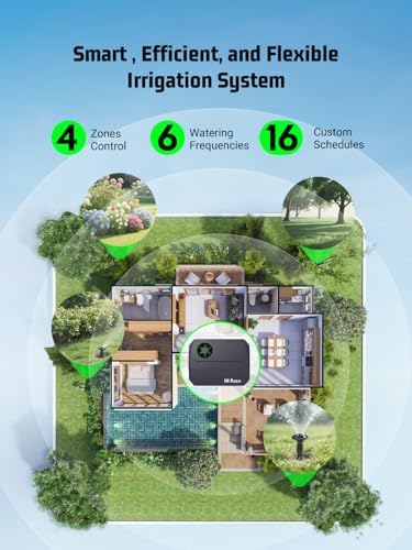 Smart Sprinklers Controller 2.4GHz WiFi, Irrigation Controller Easy Use App Enabled, 4 Zones + 16 Plans, Save Water Auto Skip Rain, Freeze & Wind, 10 Minutes Install - Image 6