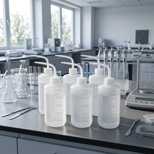 Plastic Safety Wash Bottle 500ml Slanted Tip - Image 5