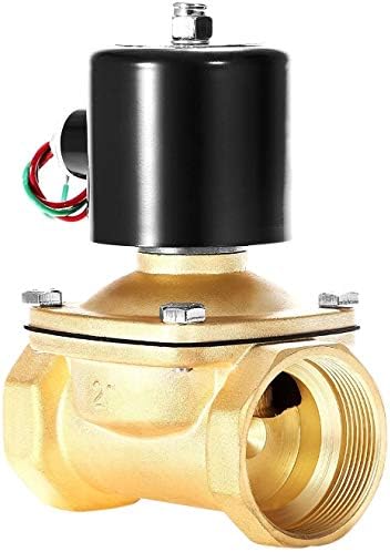 BACOENG Brass Electric Solenoid Valve 2" AC110V (NPT, Normally Closed) by BACOENG