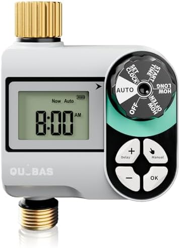 QUOBAS Brass Sprinkler Timer, Programmable Water Hose Timer for Garden Hose by QUOBAS