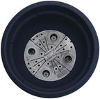 Bloem Ariana 12" Navy Round Self Watering Planter Pot - Rolled Rim Plastic Resin Indoor or Outdoor Gardening Planter with Drainage Holes, Made in USA - Image 6