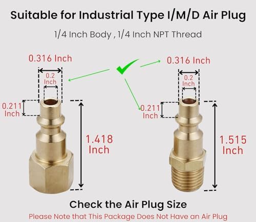 1/4-Inch Brass Female Industrial Coupler, 10 Pack - Image 6