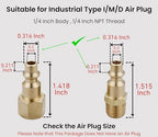 1/4-Inch Brass Female Industrial Coupler, 10 Pack - Image 6