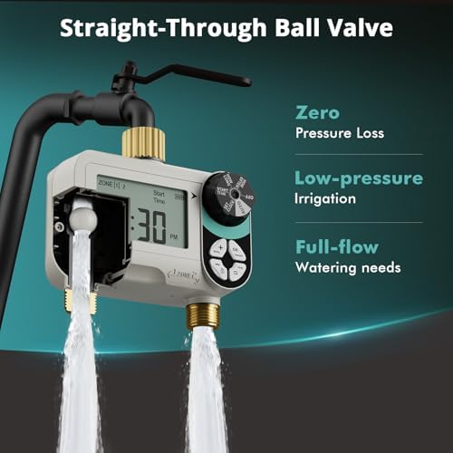 QUOBAS Zero Pressure Water Timer, Brass Sprinkler Timer for Garden Hose - Image 3