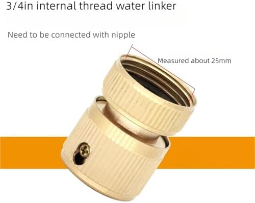 Expandable Garden Hose Repair Kit 4PCS Brass Garden Hose Quick Coupler Pipe Connector with Stop Valve for Irrigation, Water Supply, Car Wash(White) - Image 2