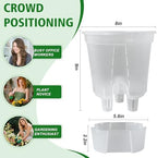 Cdd's Path Large Naked Root Planter Self Watering Pots Set with Holes for Indoor/Outdoor Plants, Planter Pot with Watering Hole/Reservior and Air Pipes (Clear, 8 inch-5 Pack) - Image 2