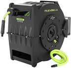 Flexzilla Levelwind Retractable Air Hose Reel, 3/8 in. x 75 ft., Heavy Duty, Lightweight, Hybrid, ZillaGreen - L8306FZ by Flexzilla