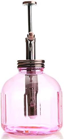 Plant Mister- Pink Glass Bottle & Brass Sprayer (Antique Copper) - Image 4