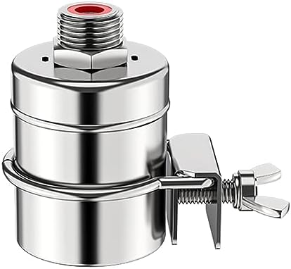 304 Stainless Steel Float Valve, 1/2" 3/4" 1" Auto Shut Off Mini Float Valve+Fixing Clamp, Stainless Steel Fully Automatic Water Level Control Float Valve, With Narrow Edge Clamp (Size : 1 inch) - Image 2
