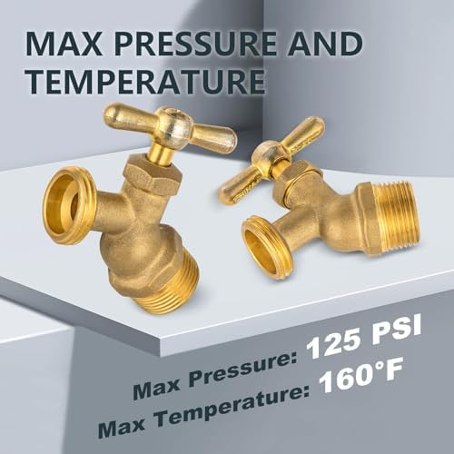 10Pack Seelink 1/2" MIP x 3/4" MHT No-Kink Hose Bibb Valve - Image 5
