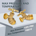 40Pack Seelink 1/2" MIP x 3/4" MHT No-Kink Hose Bibb Valve - Image 5