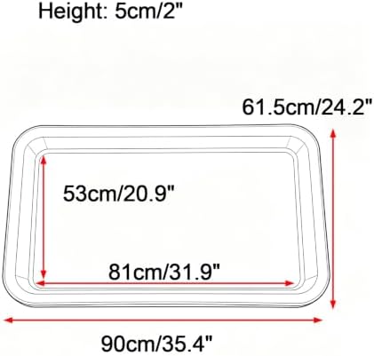 Durable Rectangular Resin Potted Plant Trays, Planter Water Tray - Image 2