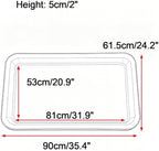 Durable Rectangular Resin Potted Plant Trays, Planter Water Tray - Image 2