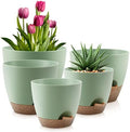 QRRICA 7/7.5/8/9/10 Inch Self Watering Pots for Indoor/Outdoor Plants by QRRICA