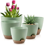 QRRICA 7/7.5/8/9/10 Inch Self Watering Pots for Indoor/Outdoor Plants by QRRICA
