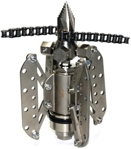 Sewer Jetter Nozzle Rotating Drain Cleaning Nozzle with Cutting Chains & Wing Blades, High Pressure Drain Jetting Nozzle for City Sewer Pipe Clog Removal，QP6197 115L/min 150bar NPT 3/8'' - Image 3