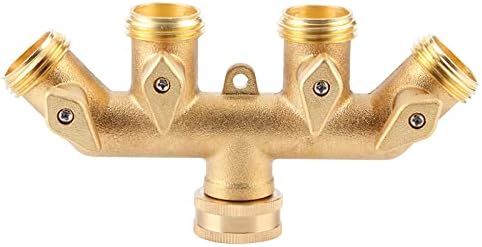 Brass 4-Way Garden Hose Splitter Ball Valve Water Faucet Connector Adapter for Irrigation - Image 7