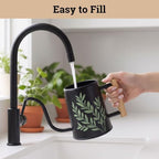 Metal Small Indoor Watering Can with Long Spout & Real Wood Handle, 35oz - Image 4