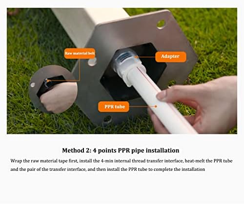 Outdoor Stainless Steel Square Water Column, Hose Stand with Faucet, Free Standing Column for Home Insulation and Antifreeze, Used Irrigation Watering Long double tap - Image 6