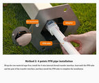 Outdoor Stainless Steel Square Water Column, Hose Stand with Faucet, Free Standing Column for Home Insulation and Antifreeze, Used Irrigation Watering Long double tap - Image 6