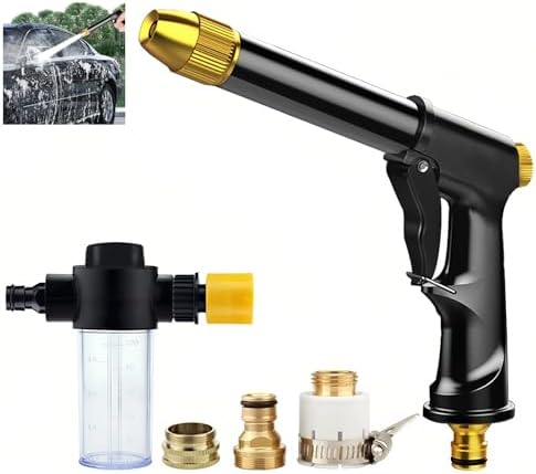 High Pressure Sprayer,2026new High Pressure Hose Nozzle,Three Adjustable Modes Nozzle, Multi Functional High-Pressure Spray Suitable For Cars,Courtyards, And Gardens (3) by Unknown