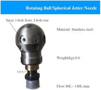 3/8 Rotating Sewer Nozzle, Stainless Steel, 360° Jet - Image 2