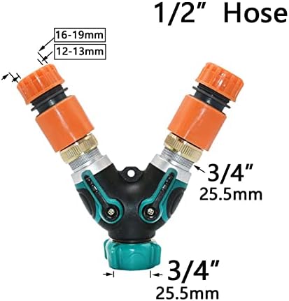 Garden Hose Splitter 2/4-way Garden Tap Y-Type Water Connector Agriculture Water Pipe Fittings 1Pcs (Color : C) - Image 2