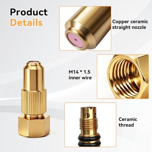 20 Pack Brass Sprayer Nozzles, Adjustable Ceramic Spray Nozzle Tips with Mist and Stream Modes, Heavy-Duty Sprayers Nozzle Replacement for Lawn Garden Farm Orchard - Image 4