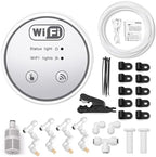 Estink WiFi Gardening Water Timer, Metal Automatic Irrigation System with App Control, Custom Schedules, Quiet Fine Mist Spraying for Garden Balcony Indoor Plants (4 nozzles Set) - Image 2