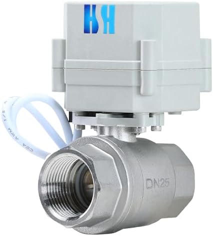1 inch DN25 NPT 2 Way 110-220VAC 4 Wires Stainless Steel 304 Electrical On/Off Motorized Ball Valve by HSH-Flo