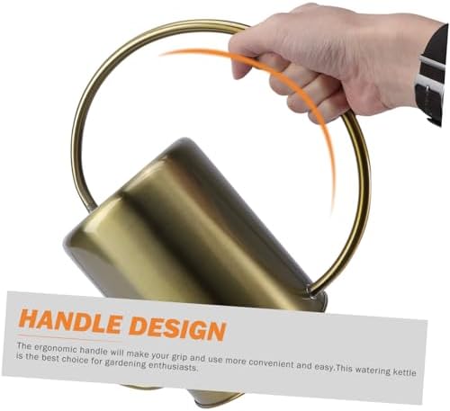 Watering Can with Long Spout 2000ml Stainless Steel Golden - Image 5