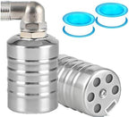 2 Packs Automatic Water Trough Float Valve Water Level Control Float Valves Float Ball For Tank And Pool Auto Shut Off Floating Valves Stainless Steel Home Accessories (3/4",Side Water Inlet) by Unknown