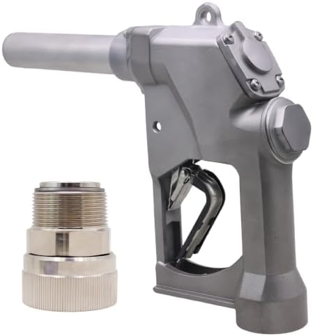 1-1/2" 1.5" Inch NPT Automatic Shut-Off Fuel Nozzle,Fuel Hose Swivel,Big Flow Rate 53 GPM,Heavy Duty Fuel Transfer Pump Gas Diesel Nozzle,3-Notch Hold Open Clip,working pressure 44PSI by BORRITTMACHINERY