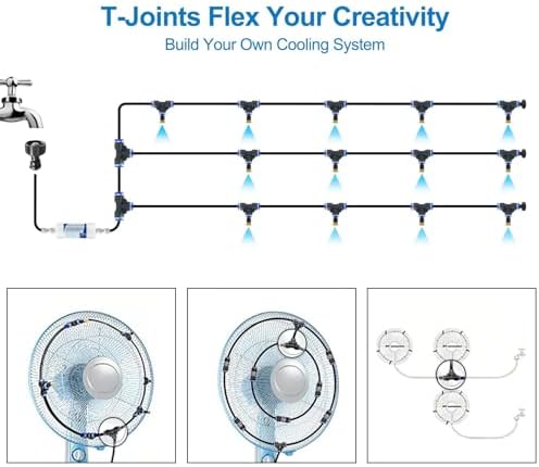Misters for Outside Patio, Outdoor Misting Cooling System w Filter,75FT|23M - Image 4